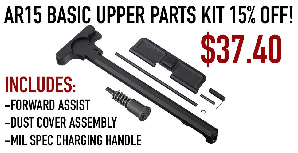 AR15 Basic Upper Parts Kit - Dust Cover, Forward Assist and Charging Handle - $37.40