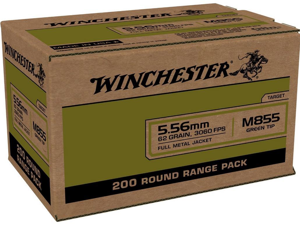 Winchester M855 5.56NATO 62 Grain FMJ 200Rd - $113.75