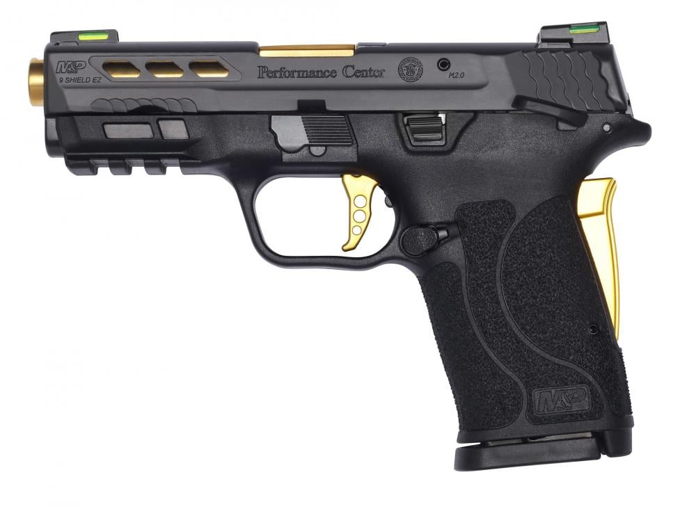 Smith and Wesson Performance Center M&P9 Shield EZ Gold Barrel 9mm 3.83" Barrel 8-Rounds Manual Safety - $499.99 ($7.99 S/H on firearms)