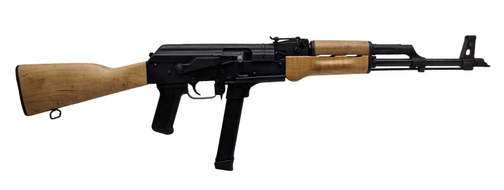 Century Arms WASR-M Wood / Black 9mm 16.25" Barrel 33-Rounds Adjustable Sights - $637.99 ($7.99 S/H on Firearms)