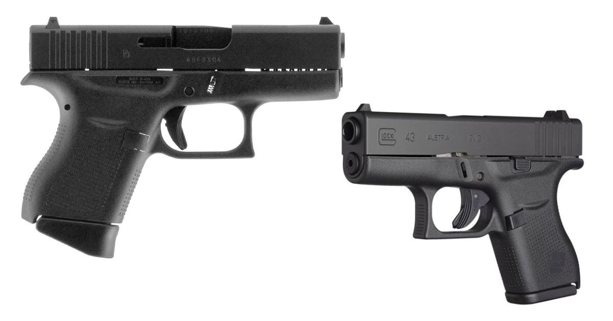 Glock 43 9mm Luger 2-6 rd Mags - $435 (e-mail price) 