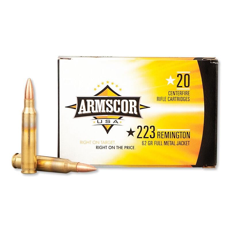 Armscor USA .223 Rem Ammunition 20 Rounds 62 Grain FMJ 3050 fps - $11.89