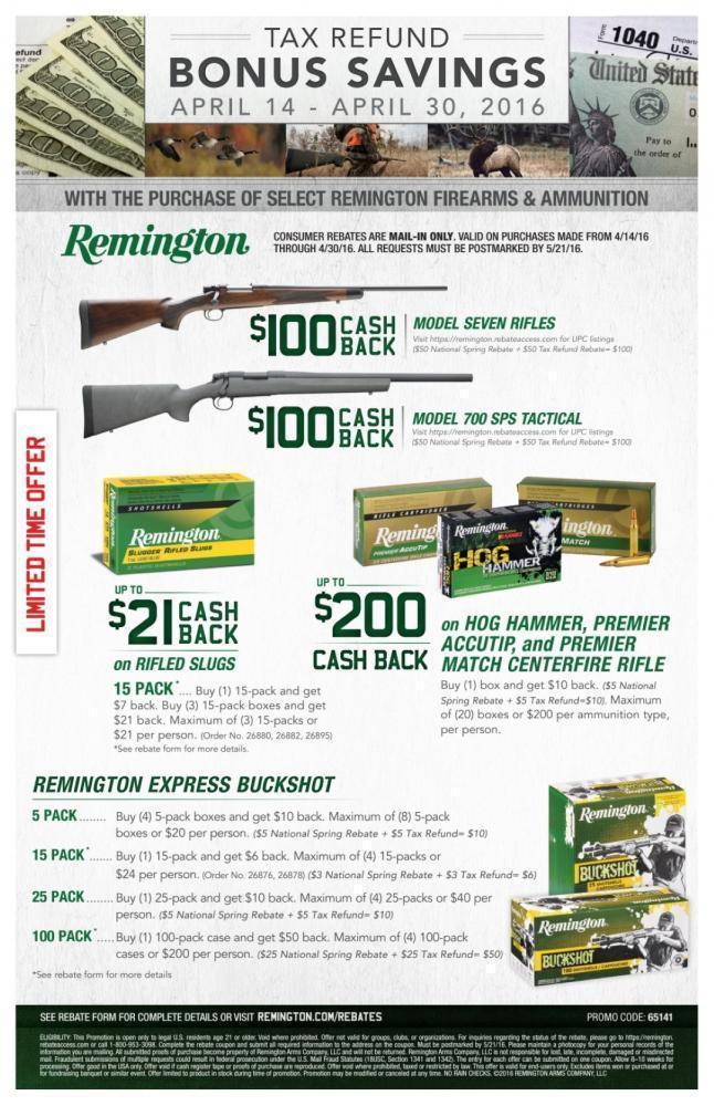 remington-tax-refund-bonus-savings-starts-today-april-14-april-30