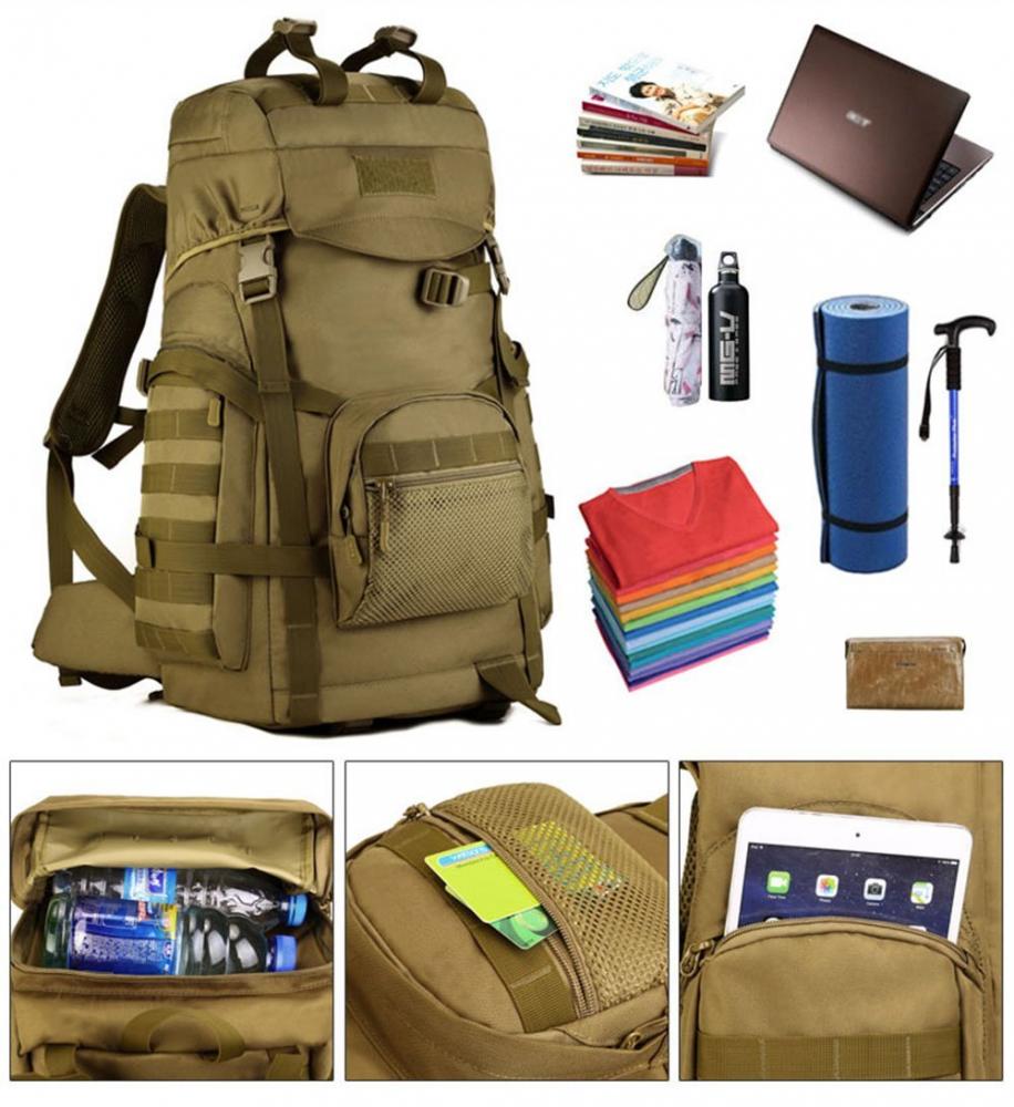 Huntvp 55L Tactical Military MOLLE Assault Backpack Pack Large ...
