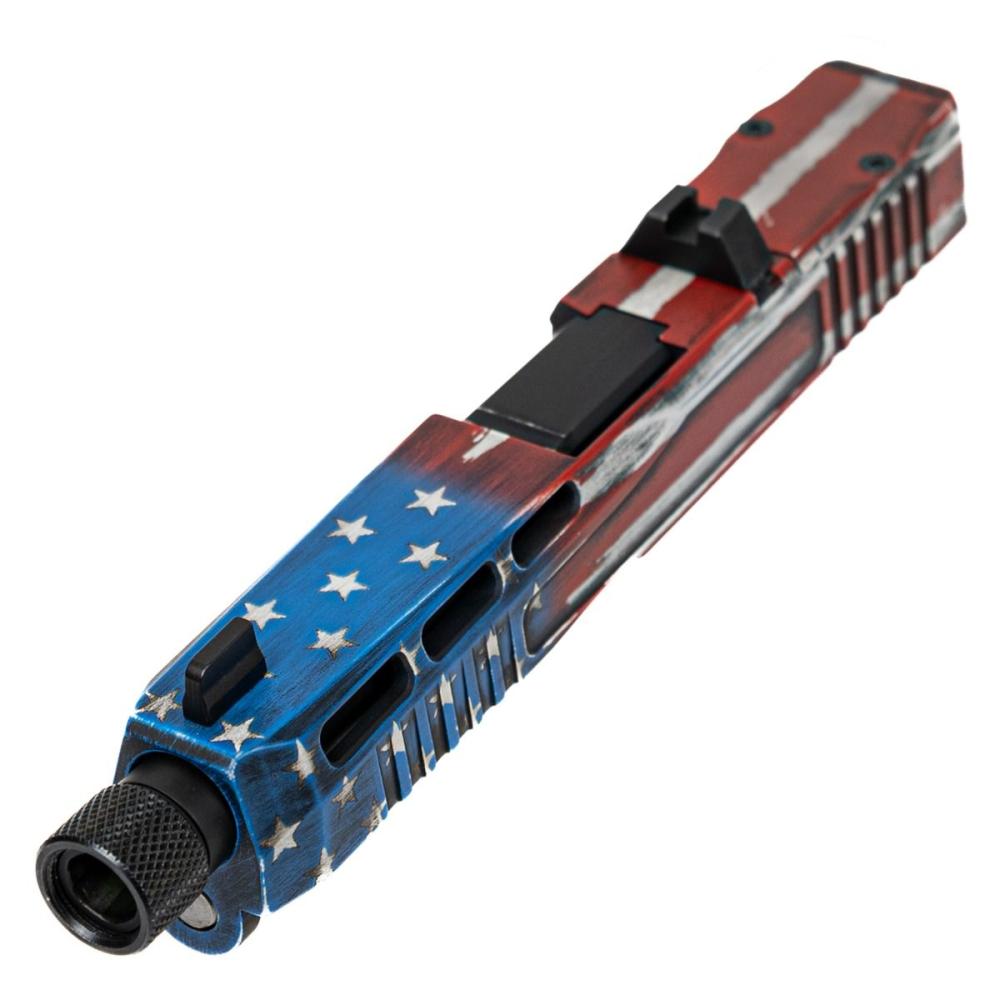 PSA Dagger Complete SW2 RMR Slide Assembly With Threaded Barrel, Battle Worn American Flag - $259.99