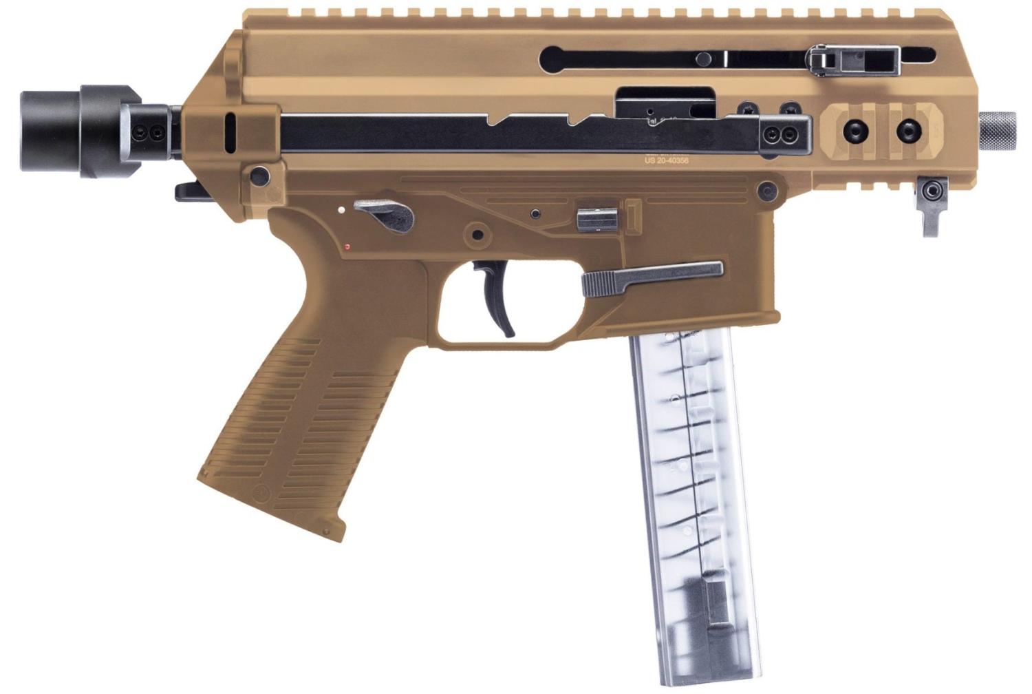 B&T APC9K Pro Coyote Tan 9mm 4.3" Barrel 30-Rounds Telescopic Brace Adapter - $2775.99 ($7.99 S/H on Firearms)