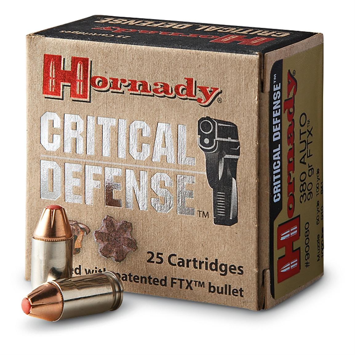 Hornady Critical Defense 357 Magnum 125 Grain Ftx Ammo 25 Rounds