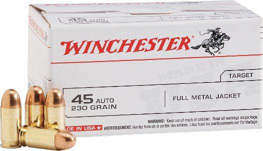 Winchester USA .45 ACP 230 Grain FMJ 100 rounds - $32.99 (Free S/H over $50...
