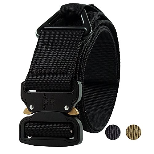 Tactical Rigger's Belt, Military Style Webbing Belt with Heavy-Duty ...