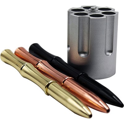 Revolver Cylinder Pen Holder & Paper Weight