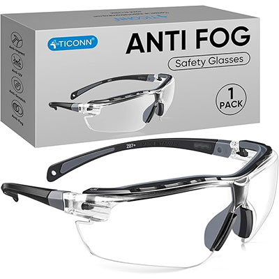 TICONN Anti-Fog Safety Glasses