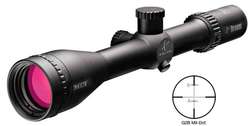 Burris MTAC Rifle Scope 4.5x14x42mm PA G2B Mil-Dot Matte - $519.39