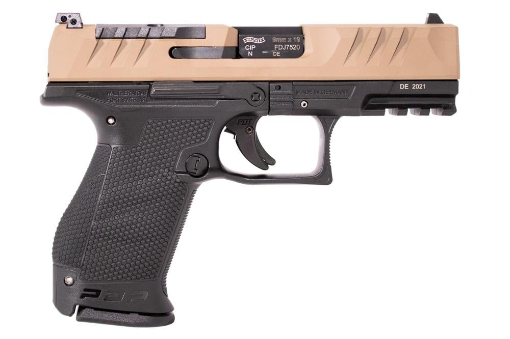 Walther PDP Compact 9mm Pistol with FDE Slide and 4 Inch Barrel - $632.99 