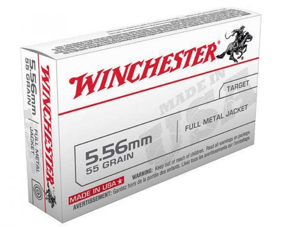 Winchester 5.56mm NATO 55gr FMJ Ammunition, 20 Rounds - Q3131L - $7.49 ...