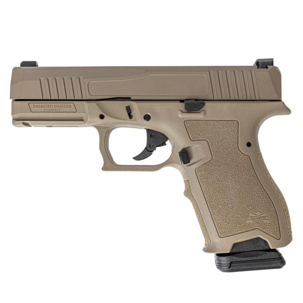 PSA Dagger Compact 9mm Pistol Extreme Carry Cut Slide with Night Sights & Non-Threaded Barrel, Flat Dark Earth - $329.99