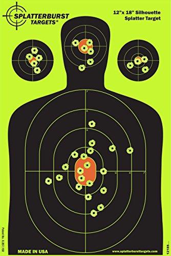 Splatterburst 12 x18" Silhouette Reactive Shooting Target from $11.99 (Free S/H over $25)