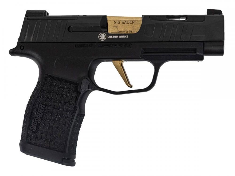 Sig P365 XL Spectre Custom Works 9mm Pistol, Black/Gold - $799.99