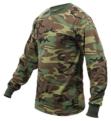 Long Sleeve T-Shirt, Woodland Camo, Large - $10.99 (Free S/H over $25 ...