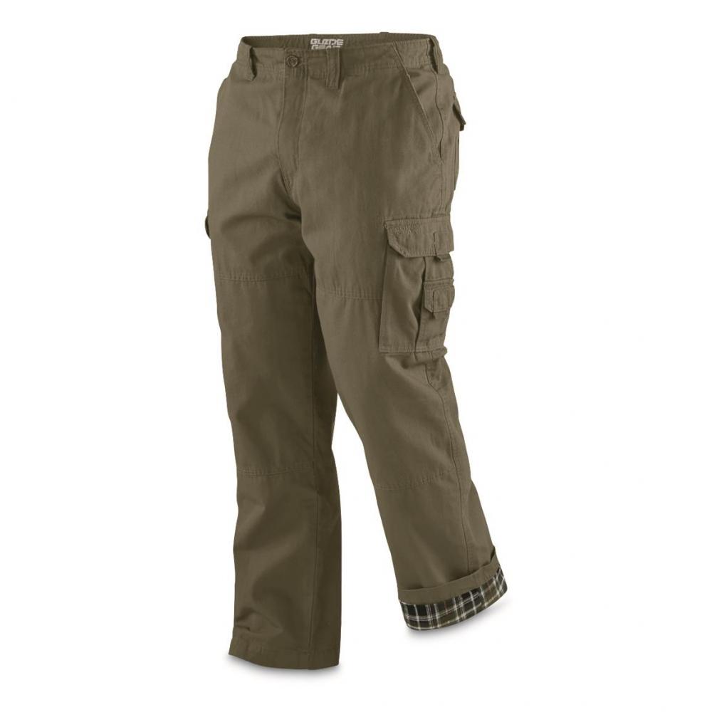 guide gear men's flannel lined cargo pants