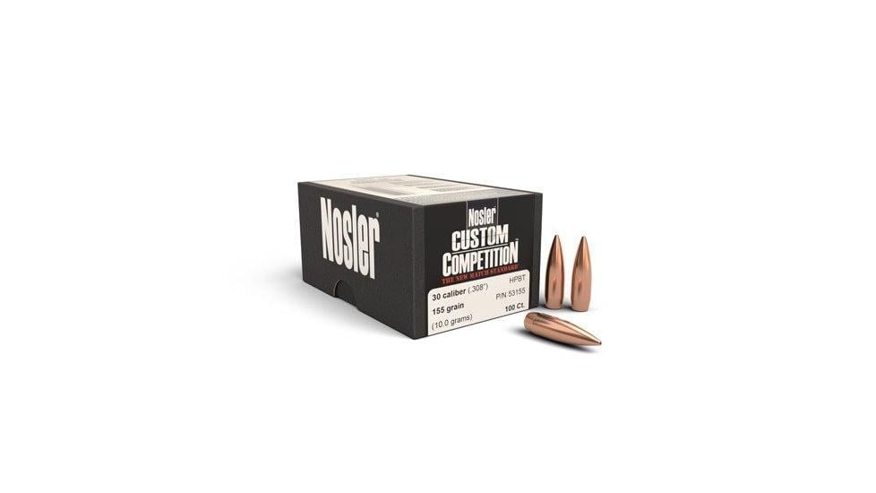 Nosler Custom Competition Rifle Bullet .30 Caliber 155gr HPBT 250ct - $86.99 (Free S/H over $49)