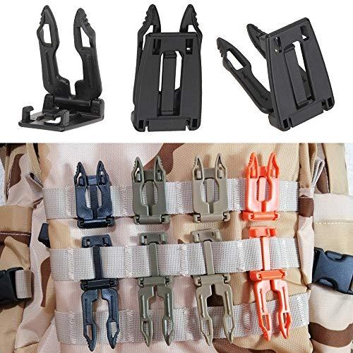 DETUCK TM Molle Tactical Belt Clip Strap Webbing Ending Clip Plastic Closure Clip Backpack Bag Accessories