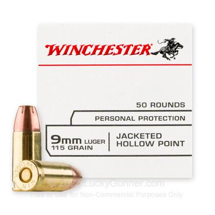 Winchester USA 9mm 115 Grain JHP 1000 Rounds - $410