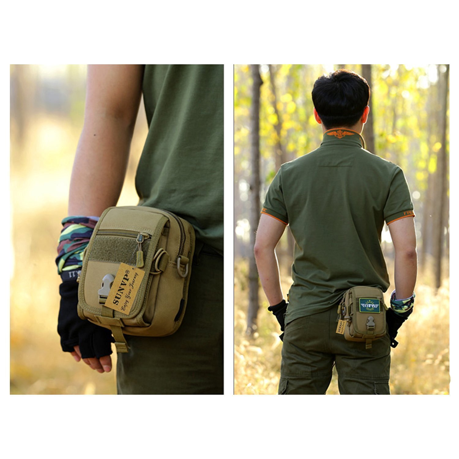 Protector Plus Military Tactical MOLLE Phone Pouch Waist Belt Bag Pack ...