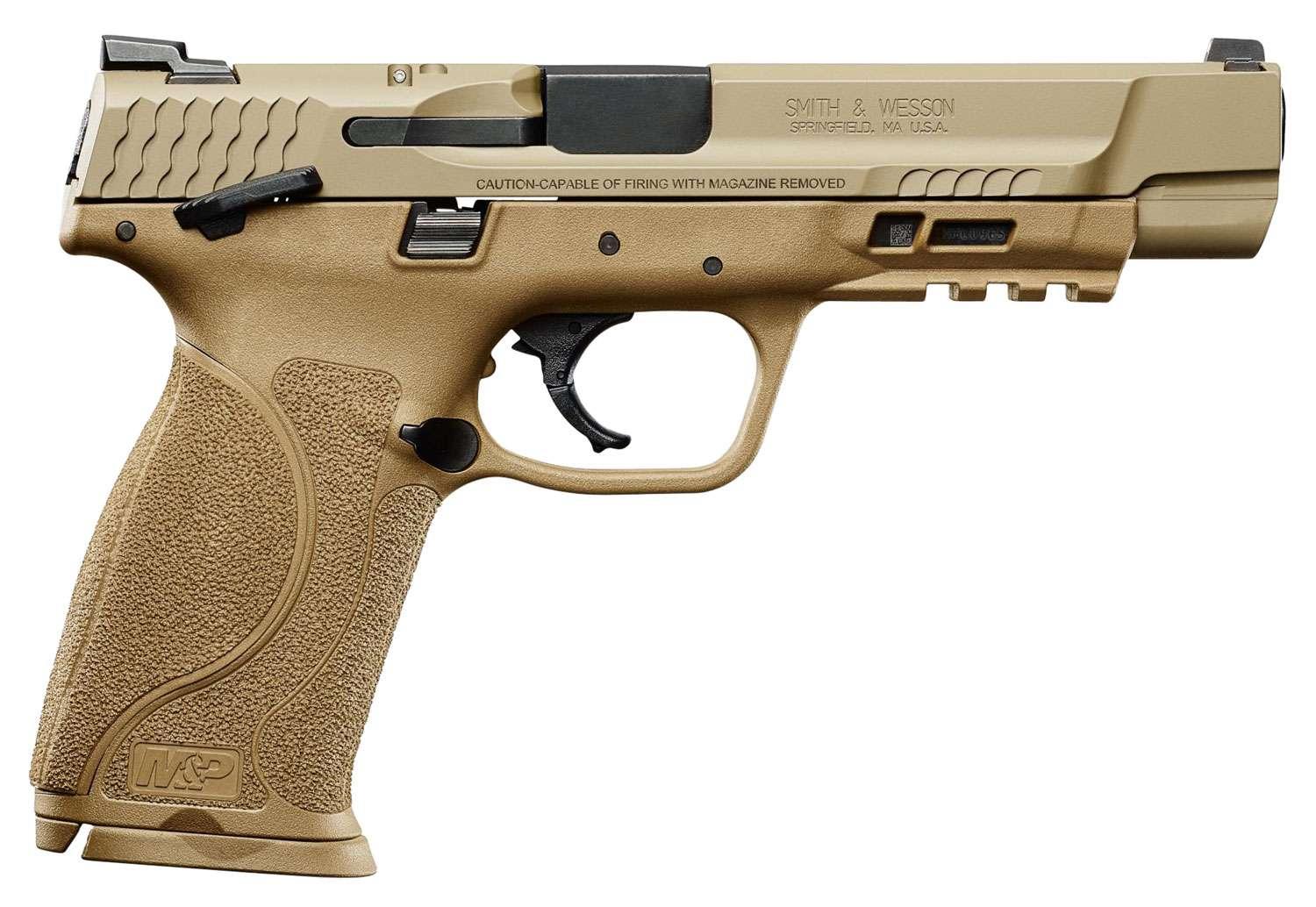 Smith & Wesson 11537 M&P M2.0 9mm Luger 5" 17+1 FDE Armornite Stainless Steel, FDE Interchangeable Backstrap Grip - $344.78 
