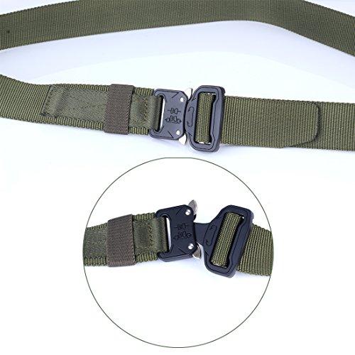 BUSIO Small Tactical Belt Quick Release Metal Buckle Army Nylon Web ...