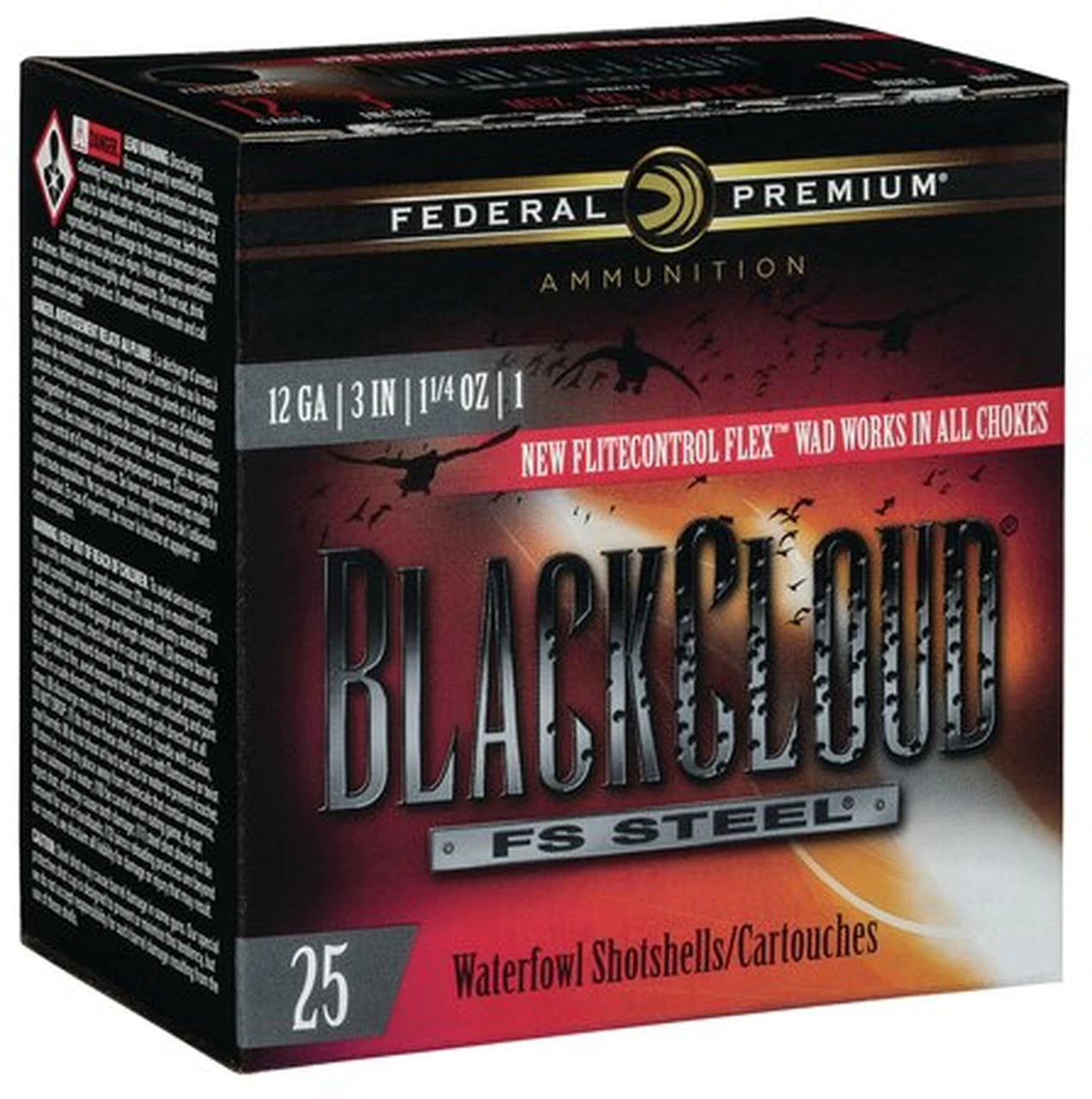 Federal Black Cloud FS Steel 12 Ga 3", 1 1/4 oz, 1 Shot, 250 Rnd (10 boxes) - $258.9