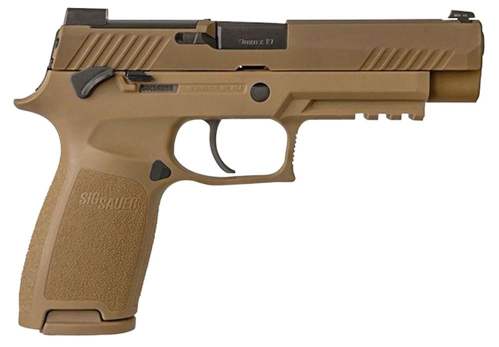 Sig Sauer 320F9M17MS P320 M17 9mm Luger 4.70" 17+1 21+1 Coyote PVD Coyote Polymer Grip Manual Safety - $599.88 (e-mail for price) 