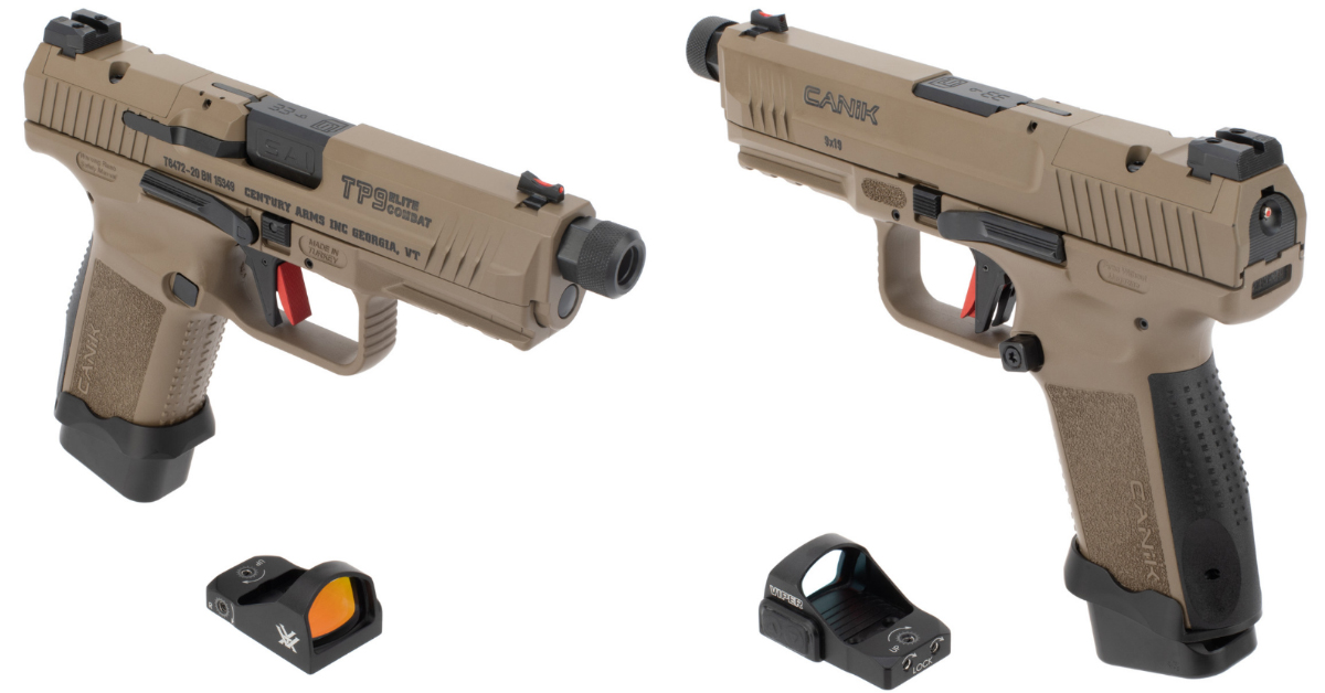 Canik TP9S Elite Combat 9mm Pistol With Vortex Viper, FDE - HG6481DV-N - $839.99 