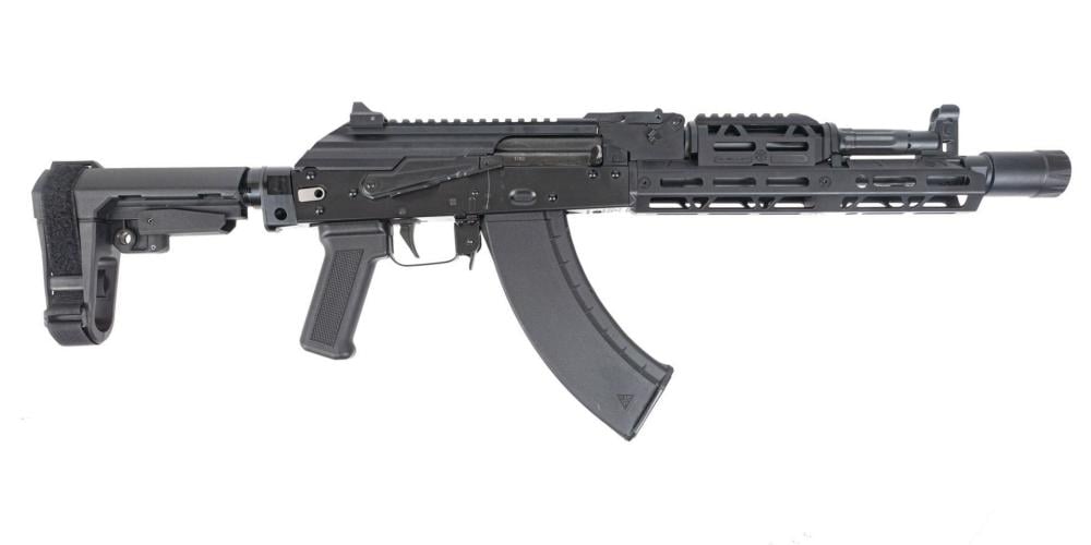 PSA AK-104 SBA3 Pistol with JL Billet Rail and Picatinny Railed dust ...