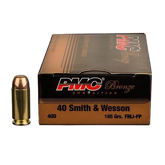 PMC Ammunition Bronze 165 gr Full Metal Jacket Flat Point .40 S&W Ammo, 300/box - 40DBP - $109.99