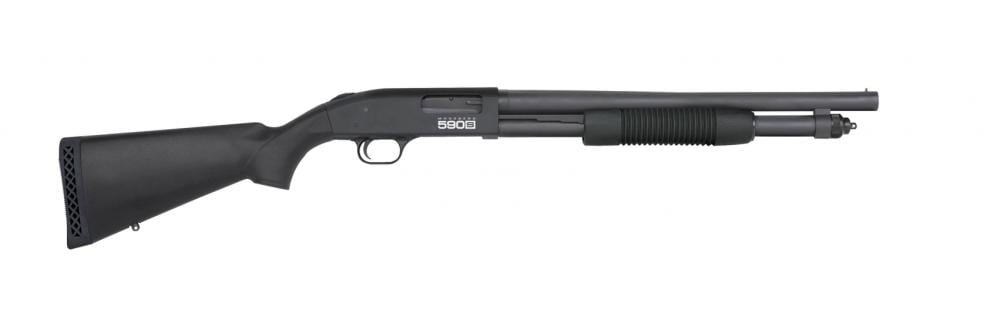 Mossberg 590S 12 GA 18.5" 3" Matte Blued Black Synthetic Stock Shotgun - $470.48 (add to cart price)