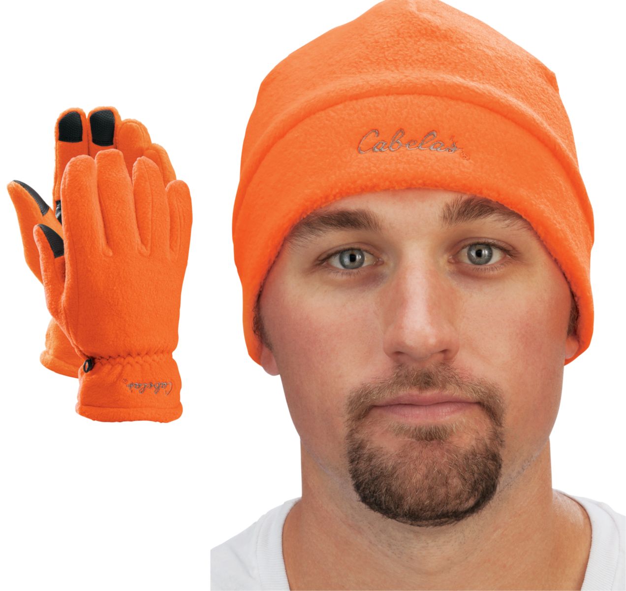 Cabela's Men's Camo Polar-Weight Fleece Gloves/Hat Combo - $9.88 (Free 2-Day Shipping over $50)
