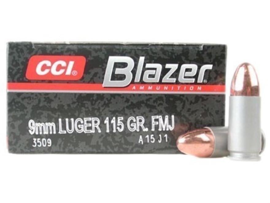 CCI Blazer 9mm Aluminum Ammo 115GR FMJ 50 Rounds - $13.99 
