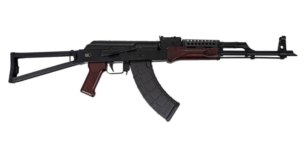 PSAK-47 GF5 Triangle Side Folding Rifle with Cheese Grater Upper Handguard, Redwood - $999.99 + Free Shipping