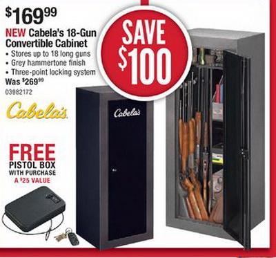 Cabela S 18 Gun Convertible Cabinet 169 99 Black Friday 2014