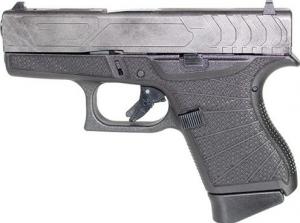 Glock 43 Tungsten / Black 9mm 3.39-inch 6Rds with Custom Stippling and Relief Cuts
