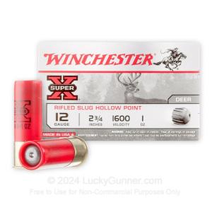 Winchester Ammo Super-X Rifled Slug 12 Gauge 2-3/4" 1 Oz 1600 fps 250 Rd./Case