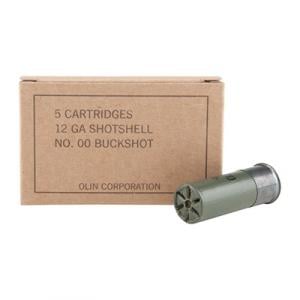 Winchester Military Grade Shotshells 12 ga 2-3/4" 9 plts 1325 fps #00 5/ct