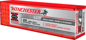 Winchester Super-X Super Speed Rimfire Ammunition .22 LR 40 gr. PS 1300 fps 100/ct