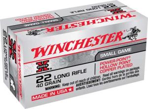 Winchester Super-X .22 Long Rifle 40 Grain LRPP Ammunition 2220 Round Case 22 LR