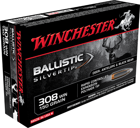 Winchester Supreme Ballistic Silvertip Ammo 308 Winchester 150gr Bst - 308 Winchester 150gr Ballistic Silver Tip 20/Box