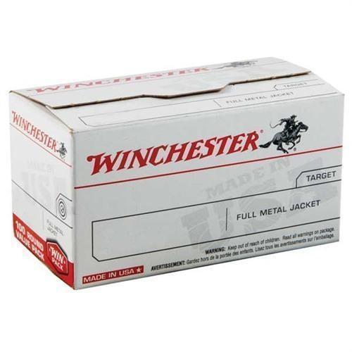 Winchester Usa White Box 40 S&W Handgun Ammo - 40 S&W 165gr Full Metal Jacket Flat Nose 50/Box