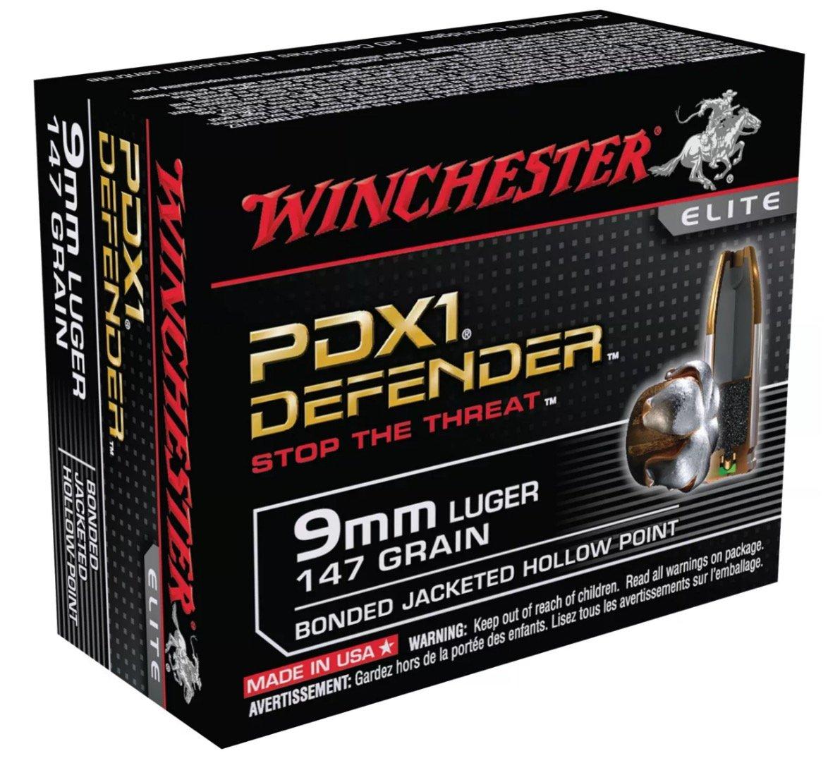 Winchester Ammo S9MMPDB1 PDX1 Defender 9mm Luger 147 gr 20/Box-img-0
