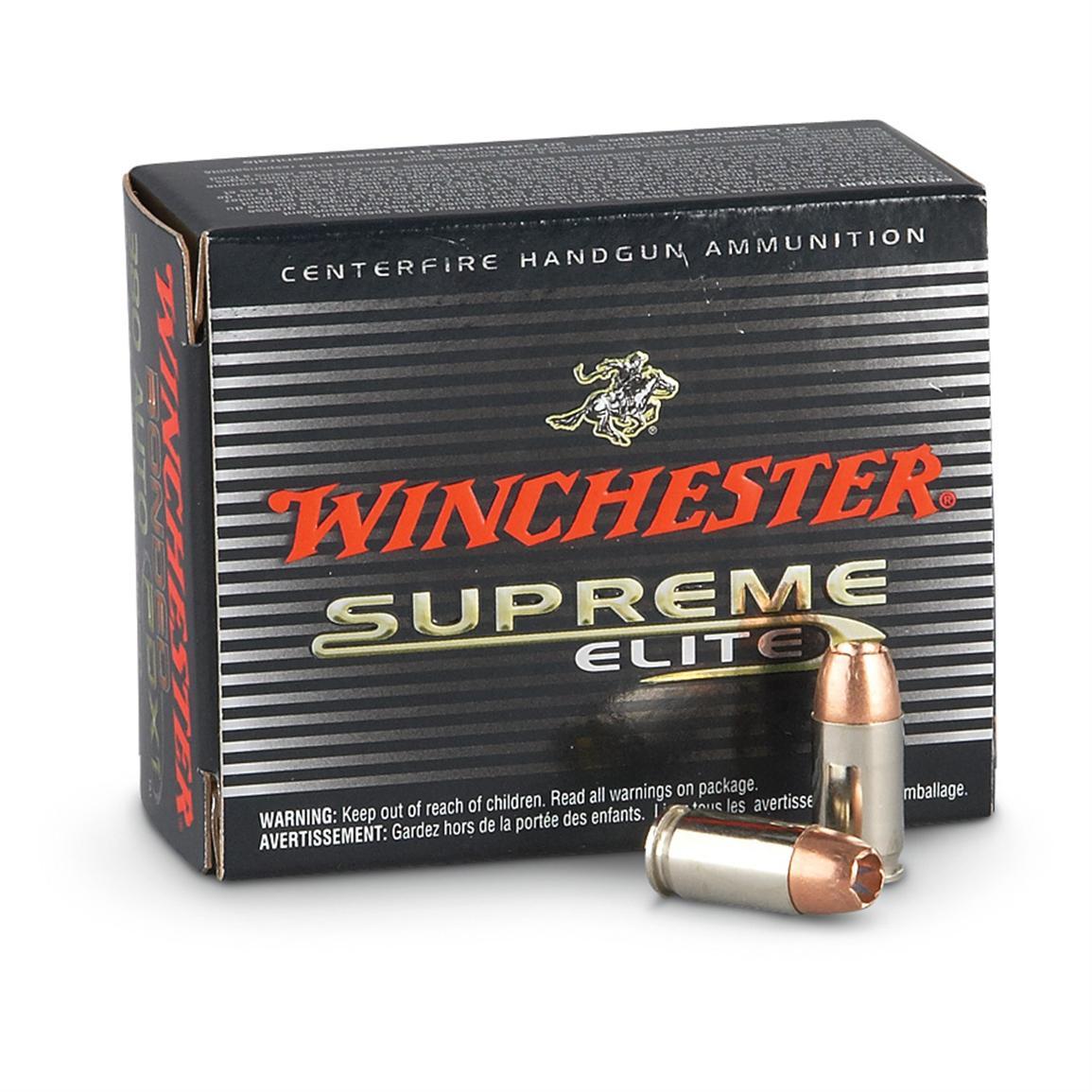 Winchester DEFENDER HANDGUN .45 ACP 230 grain Bonded Jacketed Hollow Point Brass Cased Centerfire Pistol Ammo 20 Rounds S45PDB