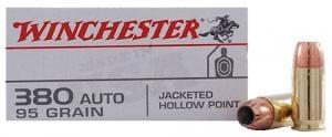 380 Auto Winchester 95 Jacketed Hollow Point USA380JHP