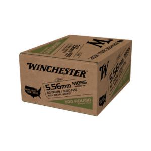 Winchester Ammo WM855500 USA 5.56x45mm NATO 62 gr Full Metal Jacket Lead Core (FMJLC) 500 Bx/ 2 Cs (Sold by Case) 223/5.56